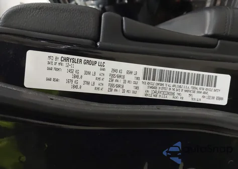 2012 Jeep Grand Cherokee Laredo from USA, damaged, VIN 1C4RJFAT3CC203306